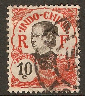 Indo-China 1907 10c Scarlet. SG55.
